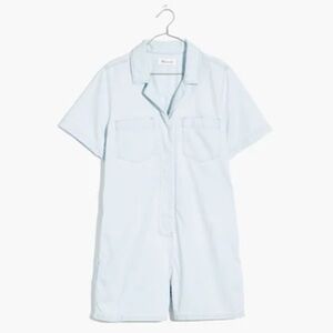 Madewell Light Blue Short Sleeve Romper